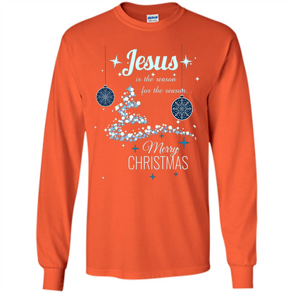 Christmas T-Shirt Jesus Is The Reason For The Season Orange