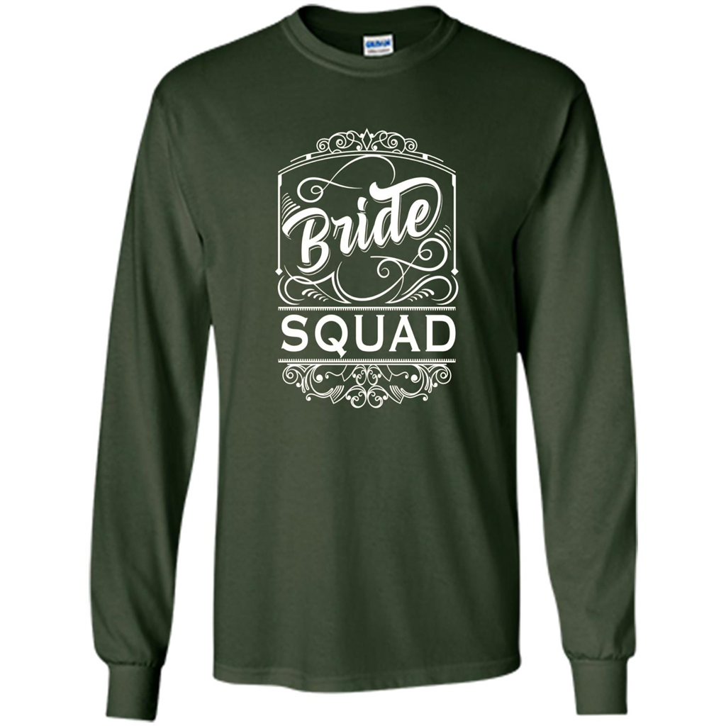 Bride Squad T-shirt Womens Bachelorette Party Bridesmaids Forest Green
