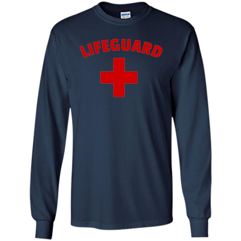 Certified Lifeguard White Red T-shirt Navy