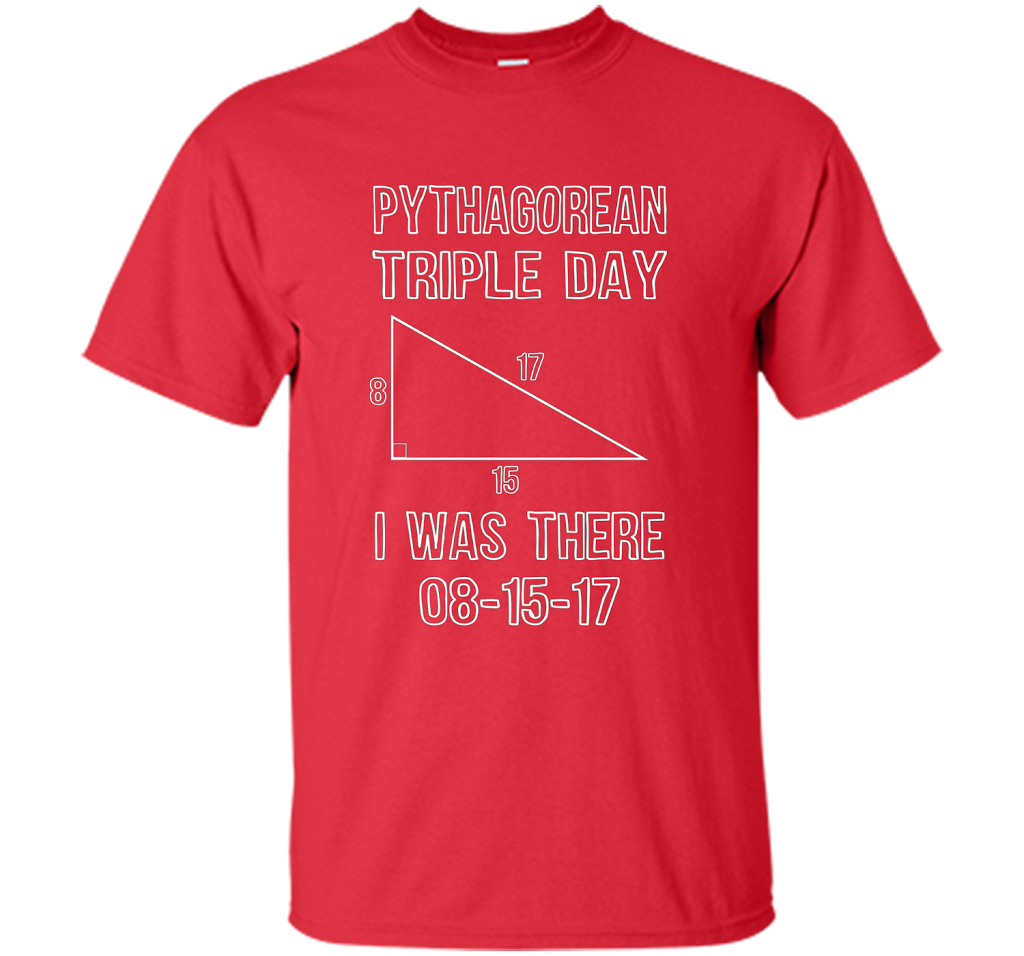 Pythagorean Triple Day 2017 8-15-17 Geeky T-shirt Red