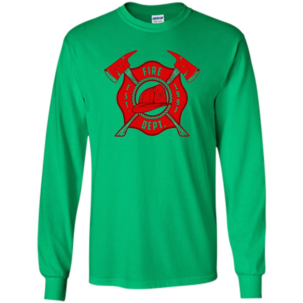 Fire Department Est 1993 T-shirt Irish Green
