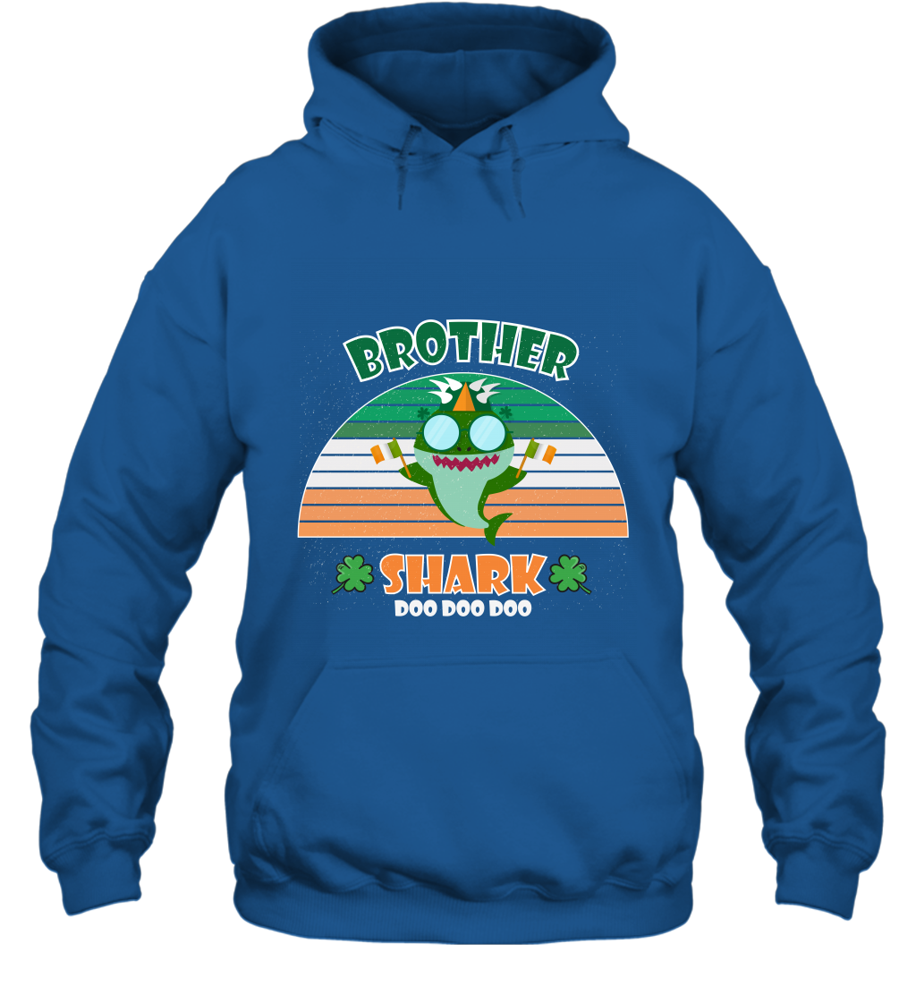 Irish Brother Shark Saint Patricks Day Family Shirt Hoodie Royal