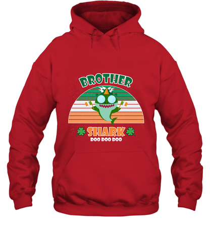 Irish Brother Shark Saint Patricks Day Family Shirt Hoodie Red