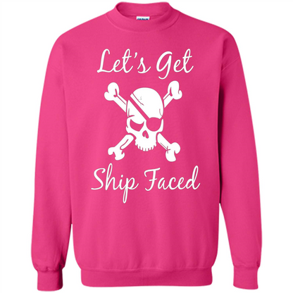 Let's Get Ship Faced T-shirt Funny Sailing Boat Cruise T-shirt Heliconia
