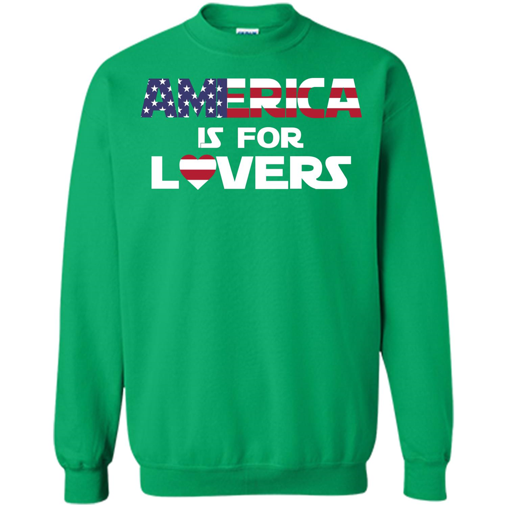 America Is For Lovers T-shirt Irish Green