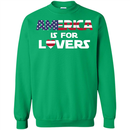 America Is For Lovers T-shirt Irish Green