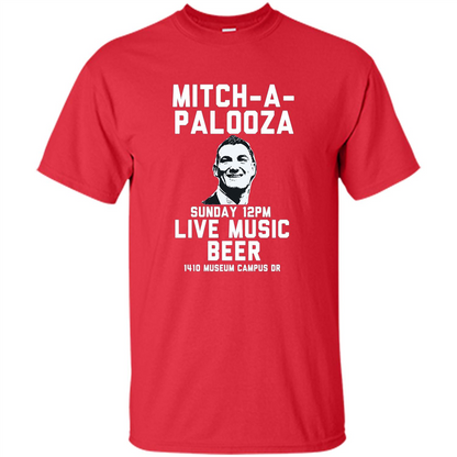 Mitch-a-palooza Live Music Beer T-shirt Red