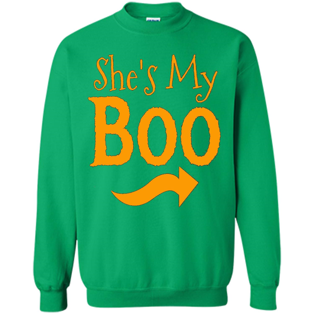 She's My Boo - Halloween Couples T-shirts For Him and Her Irish Green
