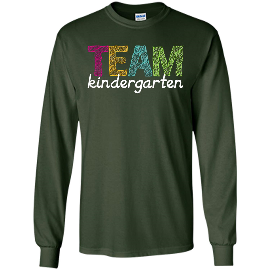 Team Kindergarten Grade Teacher T-Shirt Forest Green