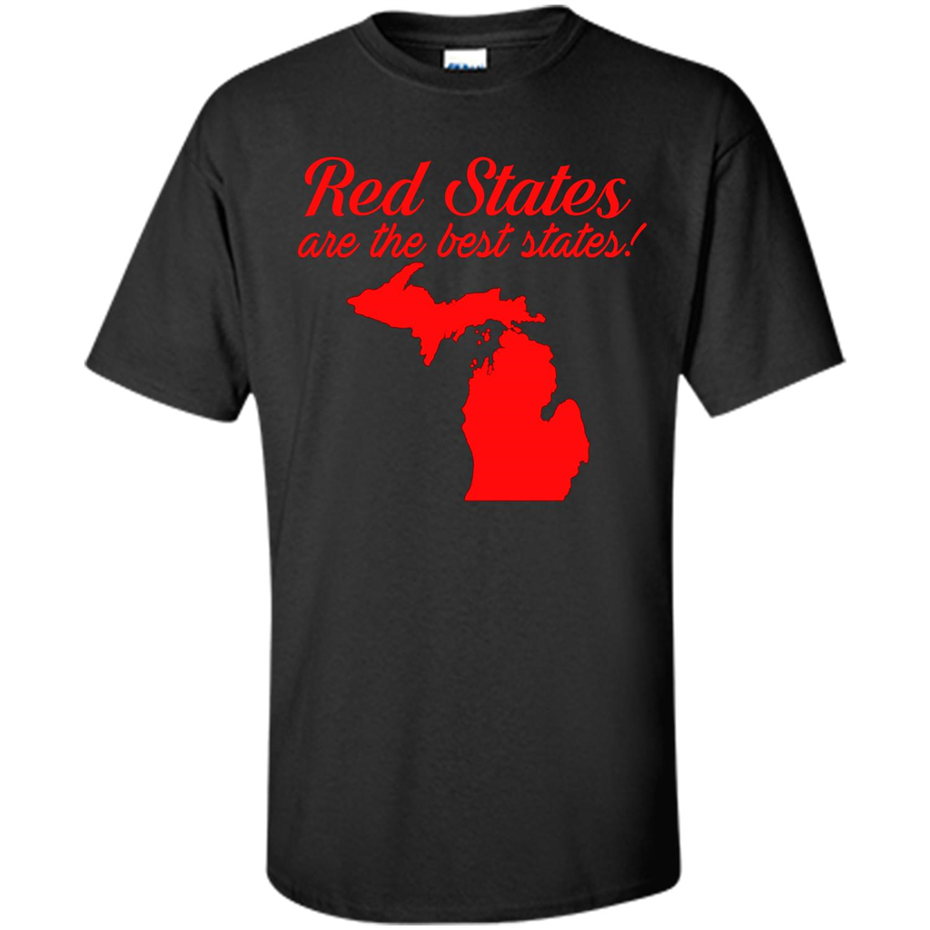 Michigan T-Shirt Red States Are The Best States Black