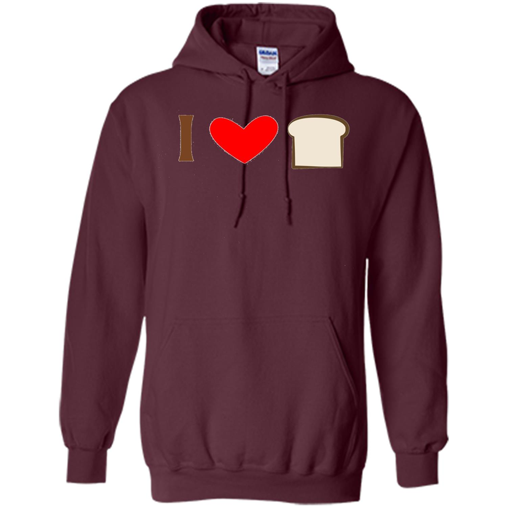 I Love White Bread T-shirt Maroon