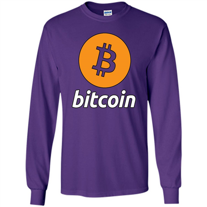 Bitcoin Logo Cryptocurrency BTC T-shirt Purple