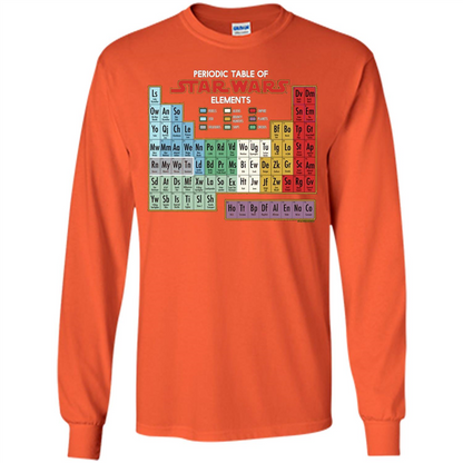 Movie T-shirt Periodic Table of Elements Graphic T-Shirt Orange