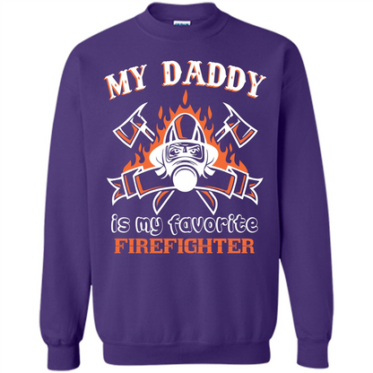 Firefighter daddy T-shirt My Daddy Is My Favorite Firefighter Purple