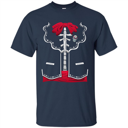 Halloween Costume Dia De Los Muertos T-Shirt Day Of The Dead Navy
