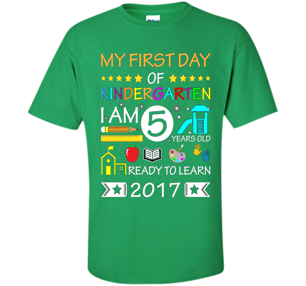 My First Day Of Kindergarten Shirt - Back To School Shirt cool shirt Irish Green