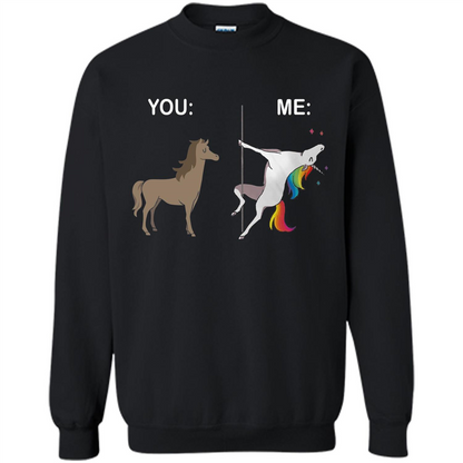 Cute Unicorn You And Me T-shirt Black