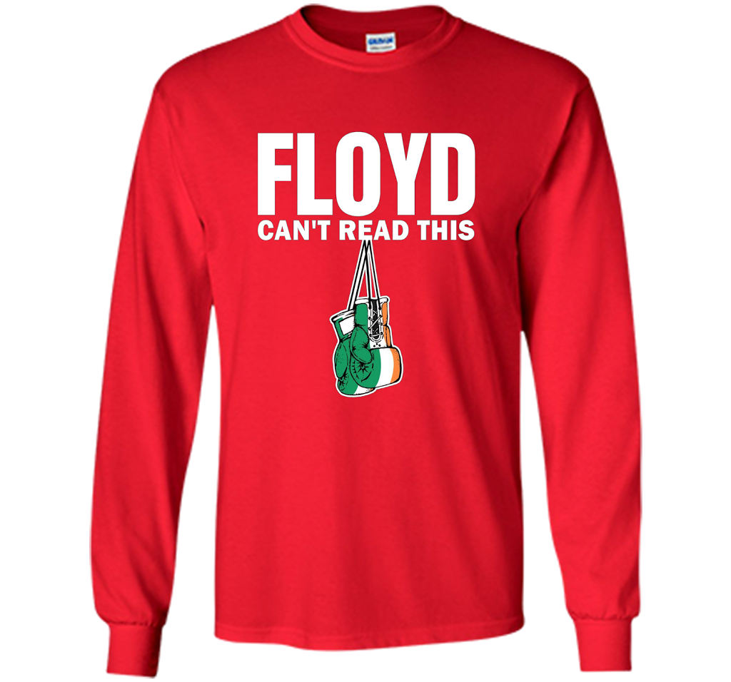 Boxing T-shirt Floyd Can't Read This T-shirt Red