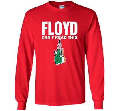 Boxing T-shirt Floyd Can't Read This T-shirt Red