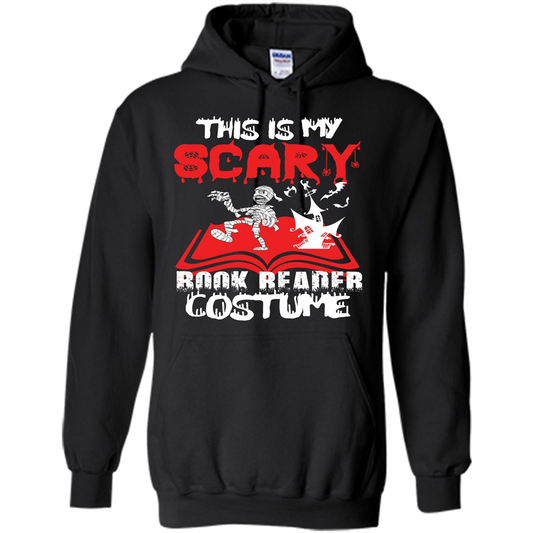 Halloween T-shirt This Is My Scary Book Reader Costume T-shirt Black
