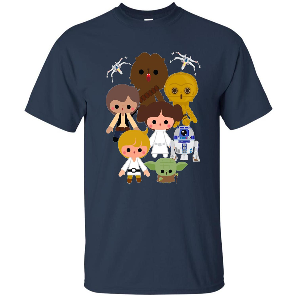 Movies T-shirt Cute Kawaii Style Heroes Premium Graphic T-Shirt Navy