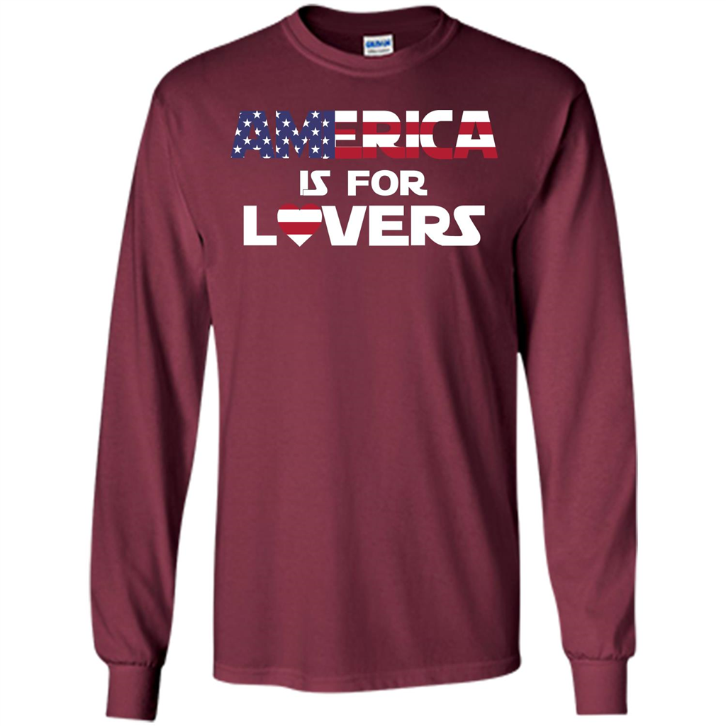 America Is For Lovers T-shirt Maroon