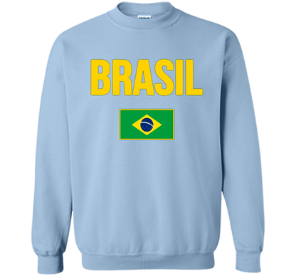 BRASIL T-shirt Brazilian National Country Flag Tee Camiseta cool shirt Light Blue