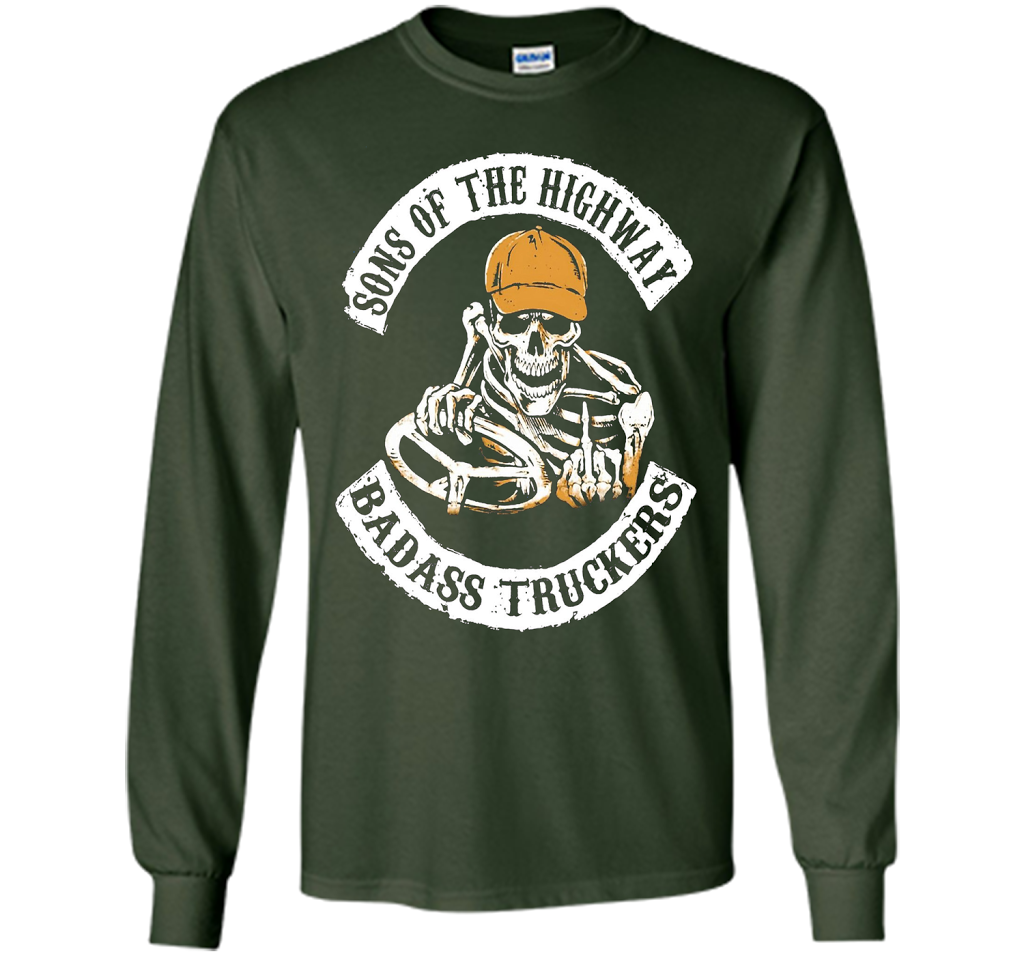 Truck Driver T-shirt Sons Of The Highway T-shirt Forest Green