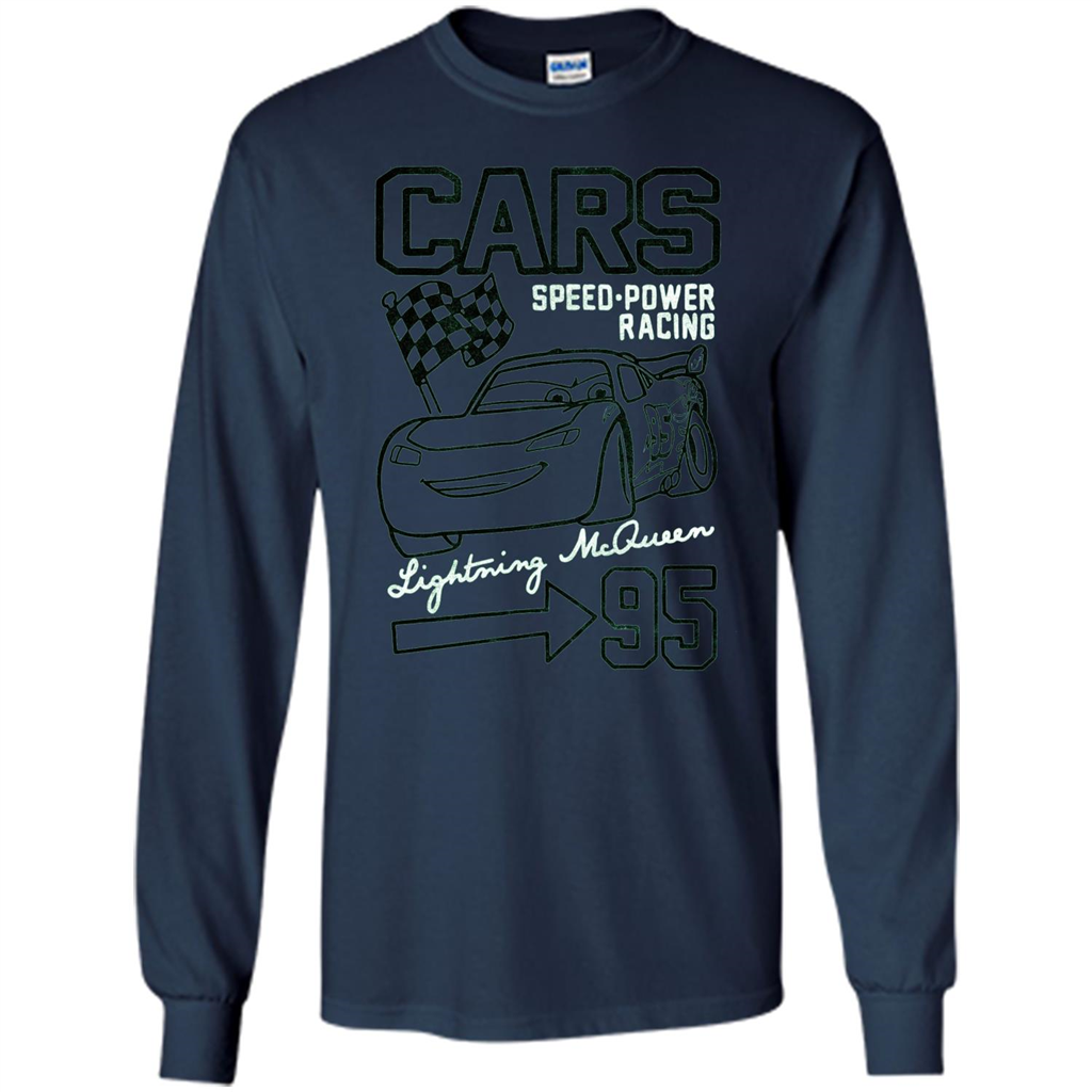 Pixar Cars McQueen Speed Power Racing 95 T-shirt Navy