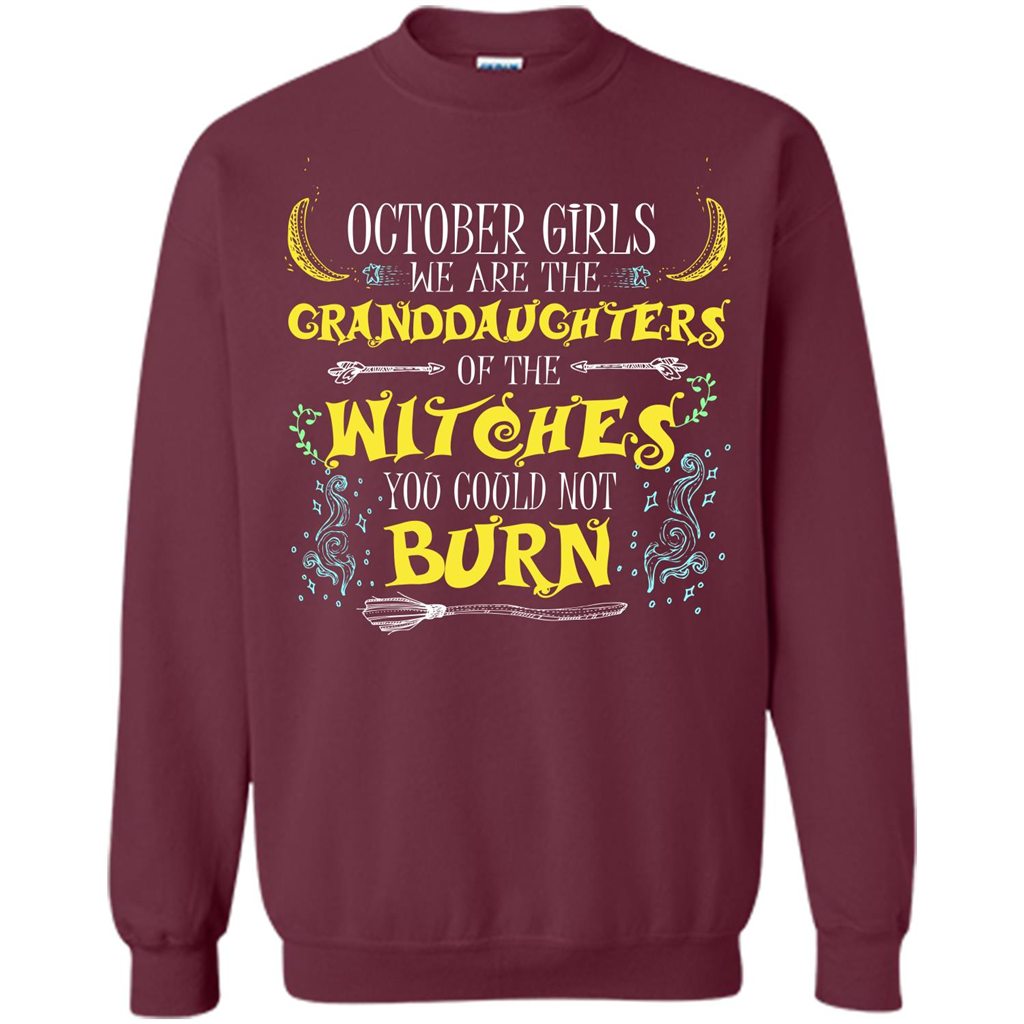 Halloween T-shirt October Girls T-shirt Maroon