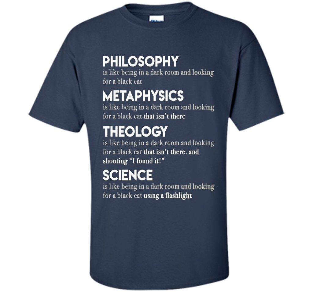 Philosophy Metaphysics Theology Science T-shirt Navy