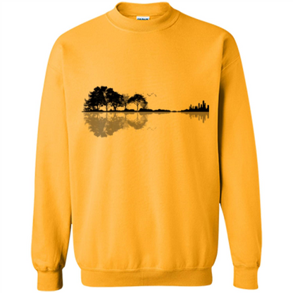 Guitar Lover T-shirt Nature Guitar Gold