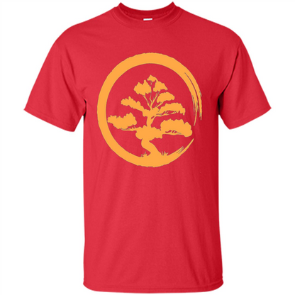 Bonsai Tree Japanese Zen Artist T-shirt Red