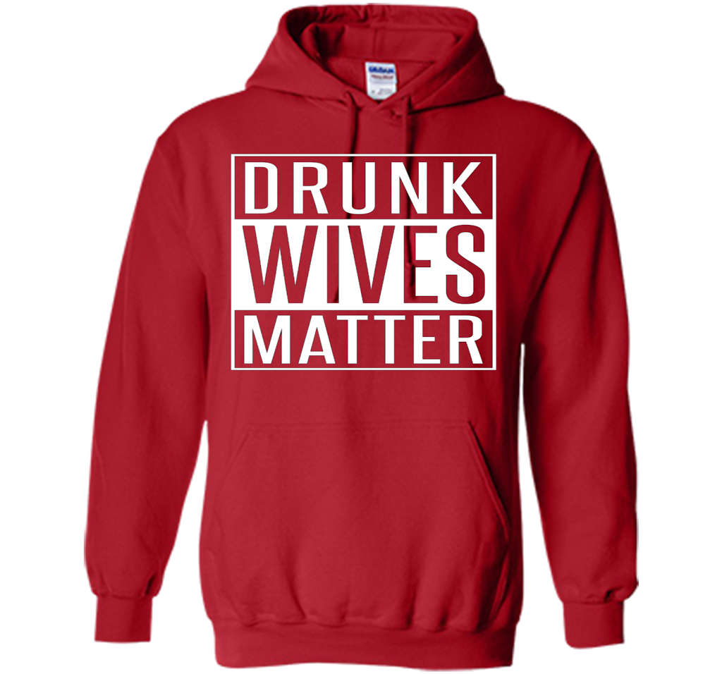 Wife T-shirt Drunk Wives Matter T-shirt Red