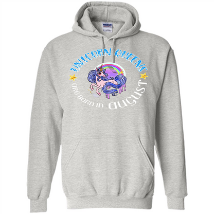 Augus Unicorn T-shirt Unicorn Queens Are Born In August Ash