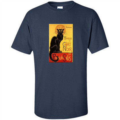 Vintage Poster Le Chat Noir - The Black Cat T-shirt Navy