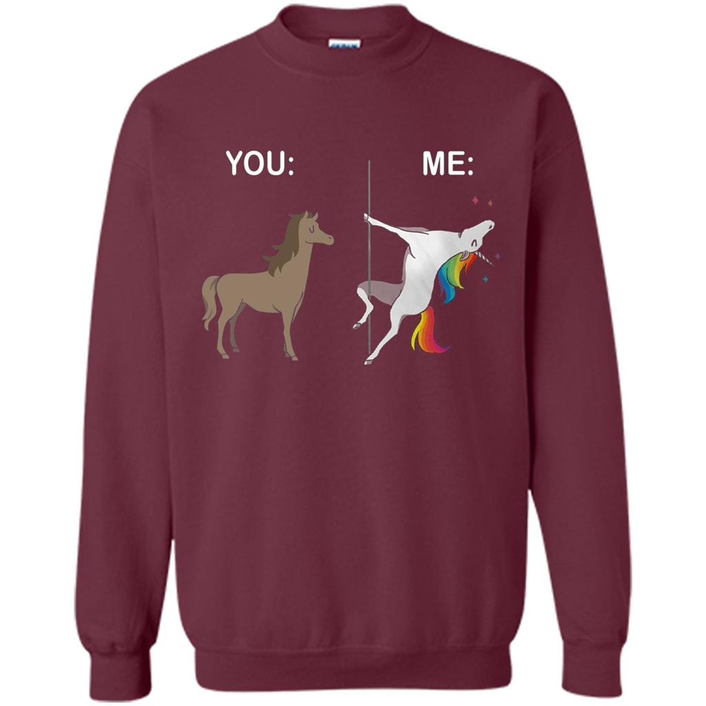 Cute Unicorn You And Me T-shirt Maroon
