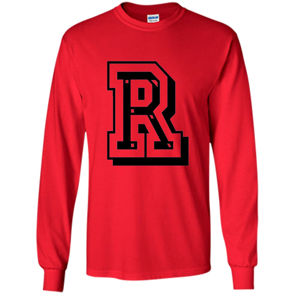 Letter R Initial T-Shirt for Names or Spelling Words Red