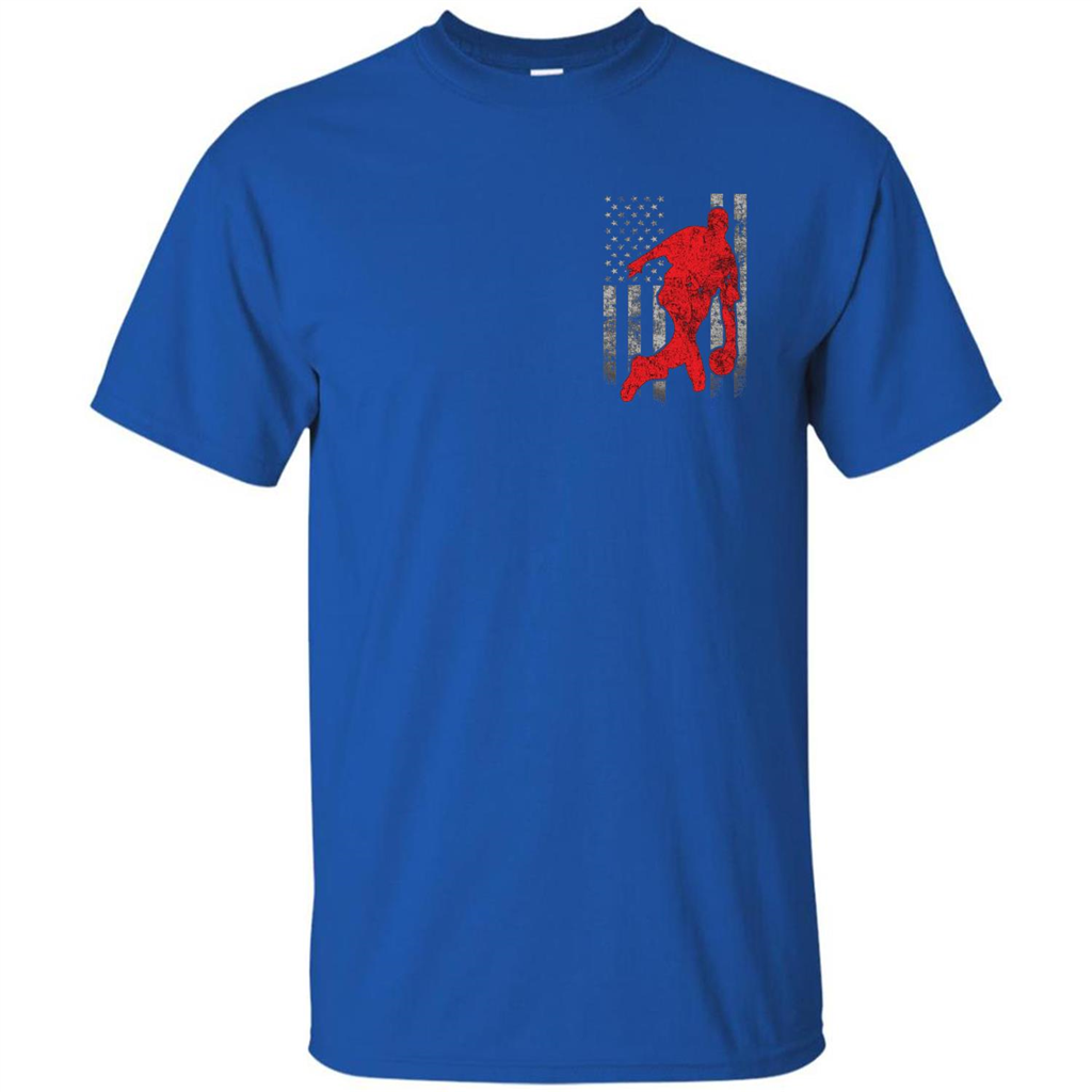 Bowling Man T-shirt - American Flag Bowling T-shirt Royal