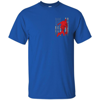 Bowling Man T-shirt - American Flag Bowling T-shirt Royal