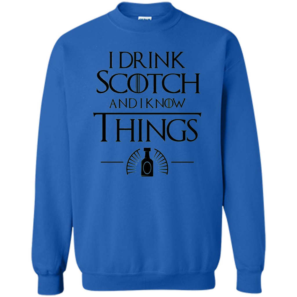 I Drink Scotch and I Know Things T-shirt Royal