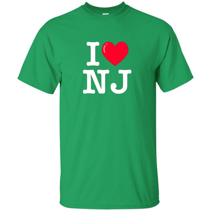 I Heart NJ T-Shirt I Love NJ Irish Green