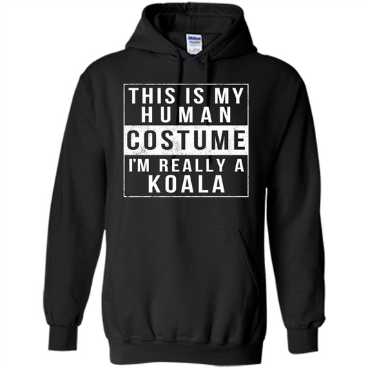 Costume Halloween T-shirt This Is My Human I'm Really A Koala Black