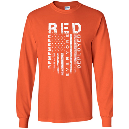 Red Friday - Remember Everyone Veteran Deployed T-shirt Orange
