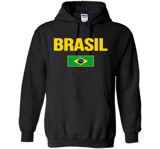 BRASIL T-shirt Brazilian National Country Flag Tee Camiseta cool shirt Black
