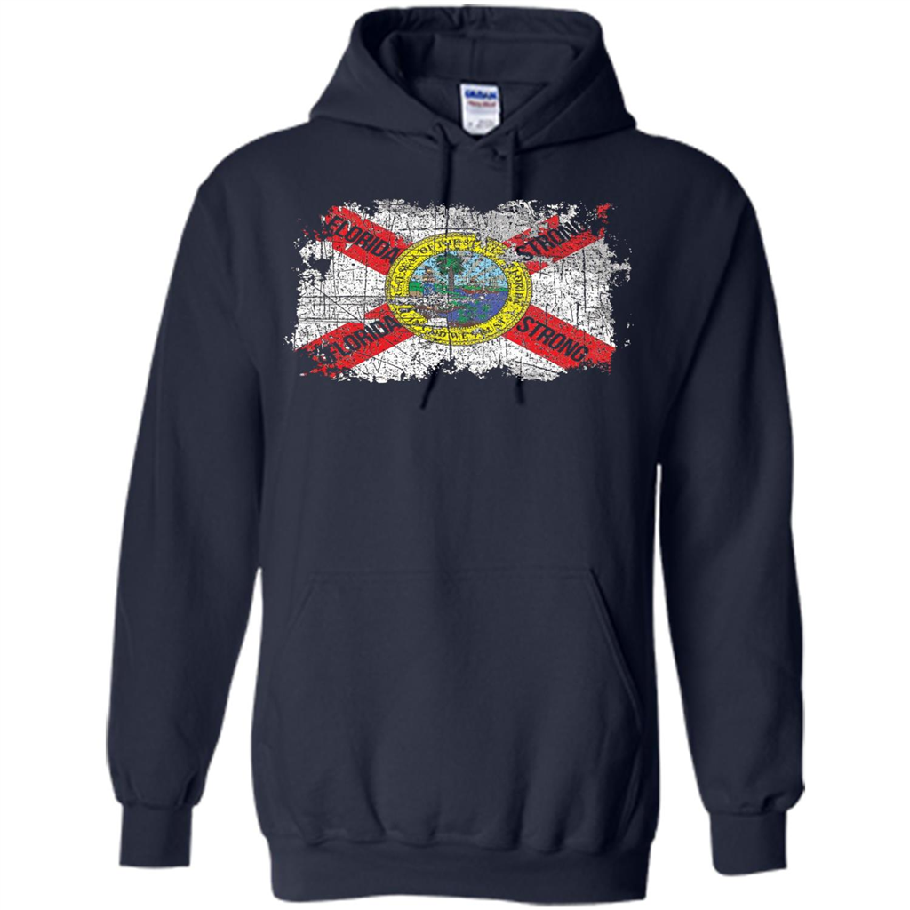 Florida Strong T-shirt Florida Distressed Flag T-Shirt Navy