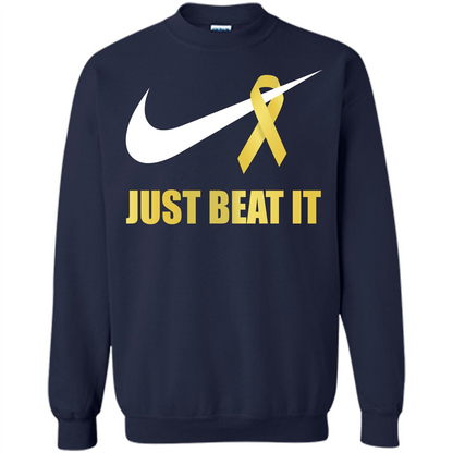 Cancer Awareness T-shirt Just Beat It T-shirt Navy