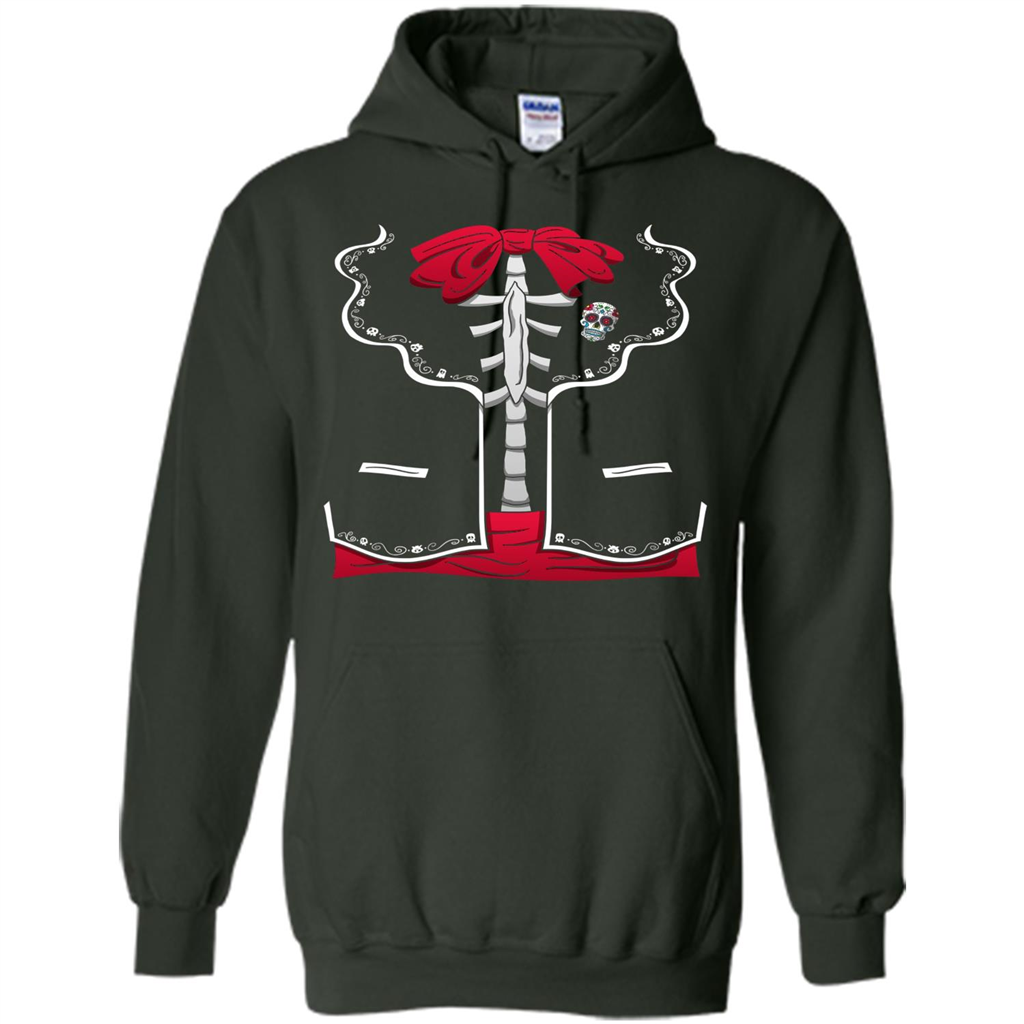 Halloween Costume Dia De Los Muertos T-Shirt Day Of The Dead Forest Green