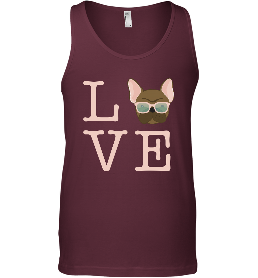 Love Dog Shirt Tank Top Tank Top Maroon