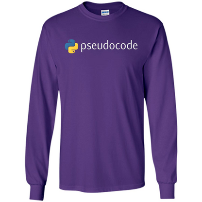 Funny Python Programming Pseudocode T-shirt Purple